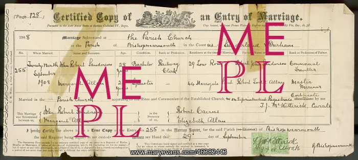  : MARRIAGE CERTIFICATE