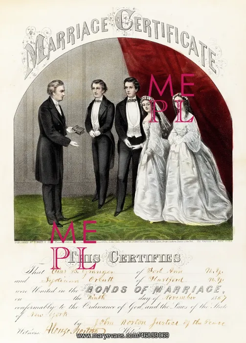 : Marriage Certificate : Marriage Certificate