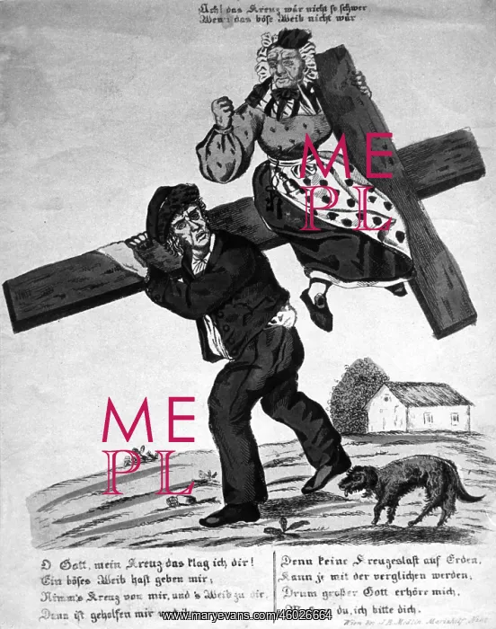 : marriage, husband carrying the cross with his : marriage, husband carrying the cross with his