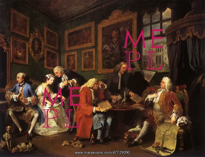 : Marriage a la Mode; The Marriage Settlement, by Hogarth : Marriage a la Mode; The Marriage Settlement, by Hogarth