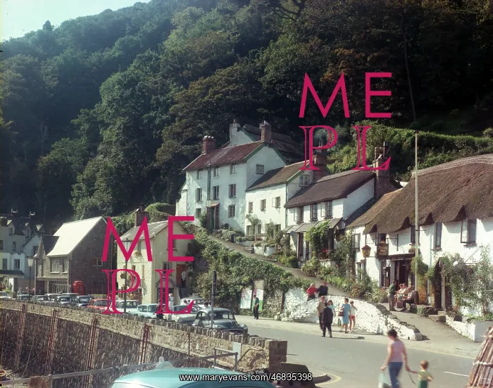 : Mars Hill and harbour, Lynmouth : Mars Hill and harbour, Lynmouth