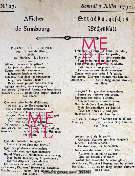 : Marseillaise song : Marseillaise song