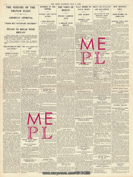 : Marshal Petain Breaks with Britain : Marshal Petain Breaks with Britain