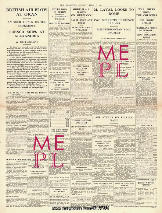 : Marshal Petain Breaks with Britain : Marshal Petain Breaks with Britain
