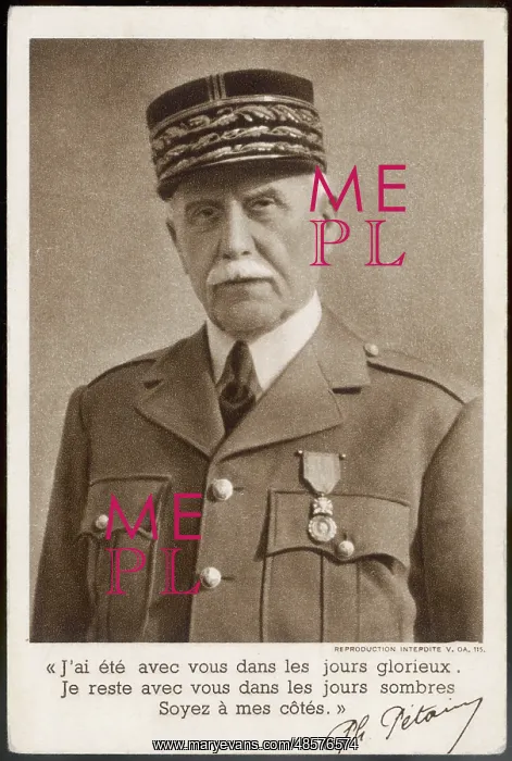 : Marshal Petain - Postcard : Marshal Petain - Postcard