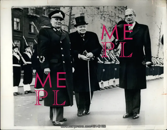 : Marshal Tito, Winston Churchill, Anthony Eden, London : Marshal Tito, Winston Churchill, Anthony Eden, London