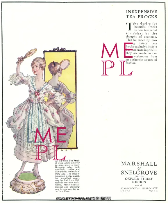 : Marshall and Snelgrove Advertisement : Marshall and Snelgrove Advertisement