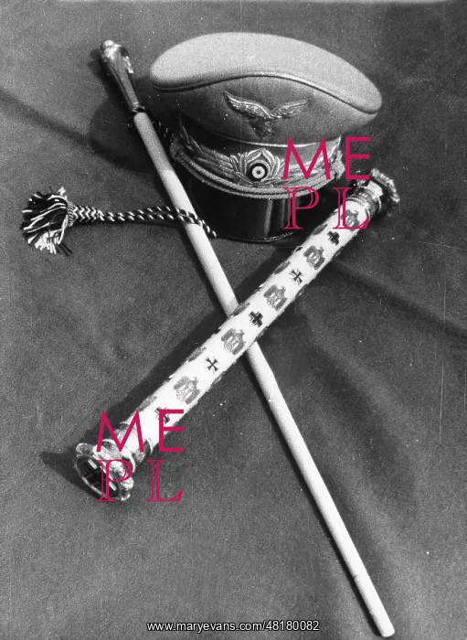 : The marshal's baton and hat of Hermann Goering, 1938 : The marshal's baton and hat of Hermann Goering, 1938