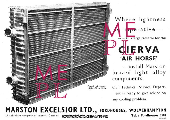 : Marston Excelsior Aircraft Radiators & : Marston Excelsior Aircraft Radiators &