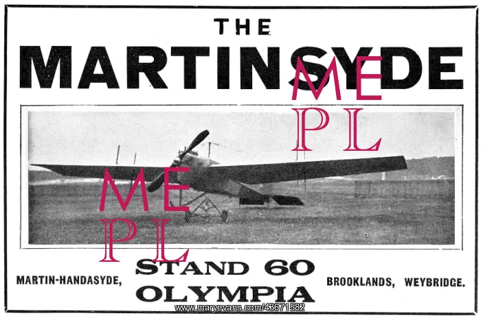 : Martin-Handasyde - Martinsyde Monoplane 1913 : Martin-Handasyde - Martinsyde Monoplane 1913