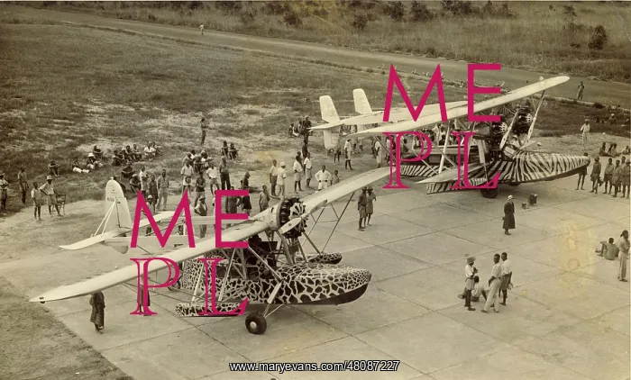 : Martin Johnson's two aircraft at Kimberley : Martin Johnson's two aircraft at Kimberley