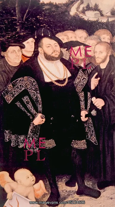 : Martin Luther (left) with his friends John ? : Martin Luther (left) with his friends John ?