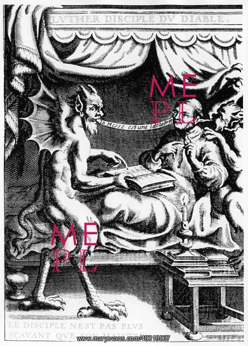 : Martin Luther talking to the devil, 1522 : Martin Luther talking to the devil, 1522