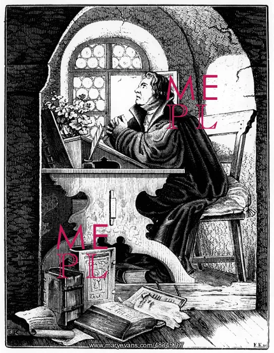 : Martin Luther in the Wartburg, around the 1520s : Martin Luther in the Wartburg, around the 1520s