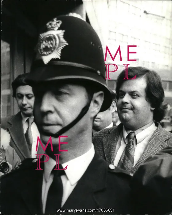: Martin Webster, leader of National Front, at Scotland Yard : Martin Webster, leader of National Front, at Scotland Yard