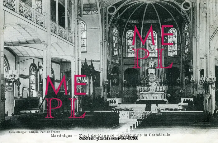 : Martinique - Interior of the Cathedral : Martinique - Interior of the Cathedral