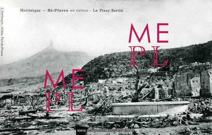 : Martinique - St. Pierre after the devastating 1902 volcano : Martinique - St. Pierre after the devastating 1902 volcano
