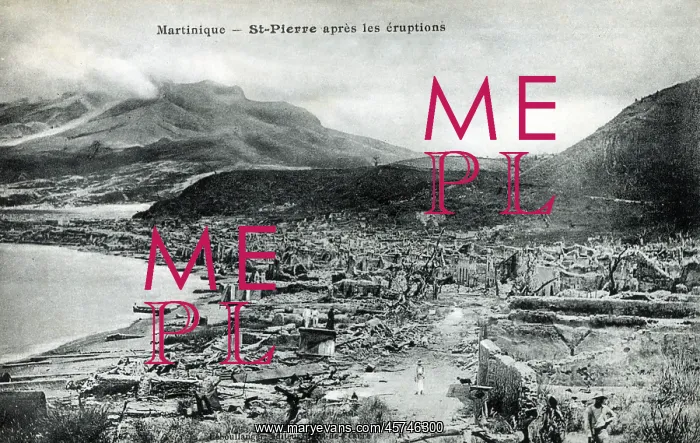 : Martinique - St. Pierre after the devastating 1902 volcano : Martinique - St. Pierre after the devastating 1902 volcano