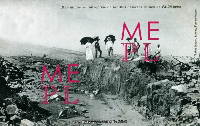 : Martinique - St. Pierre after the devastating 1902 volcano : Martinique - St. Pierre after the devastating 1902 volcano