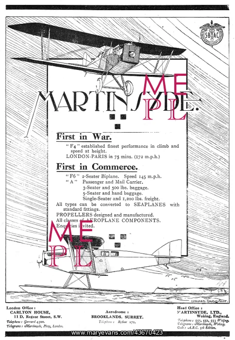 : Martinsyde Aircraft: First In War, First In Commerce : Martinsyde Aircraft: First In War, First In Commerce