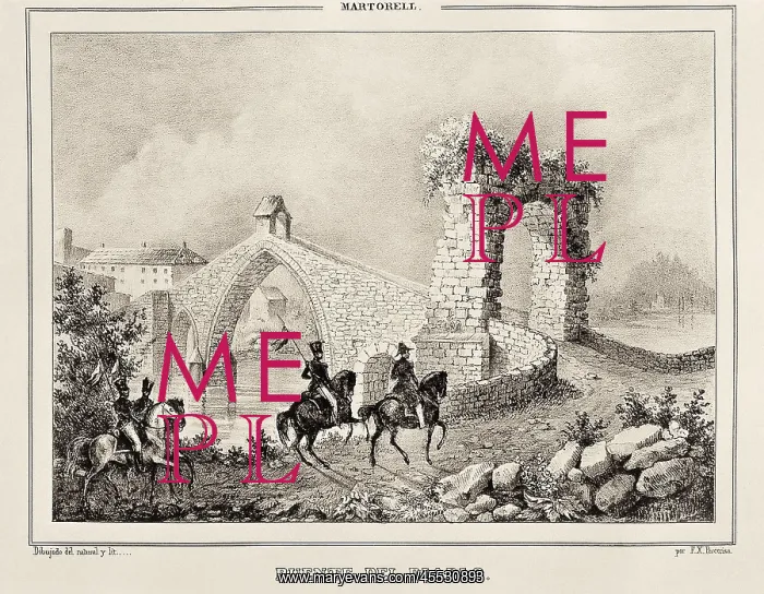 : Martorell. Puente Diablo. Engraving : Martorell. Puente Diablo. Engraving