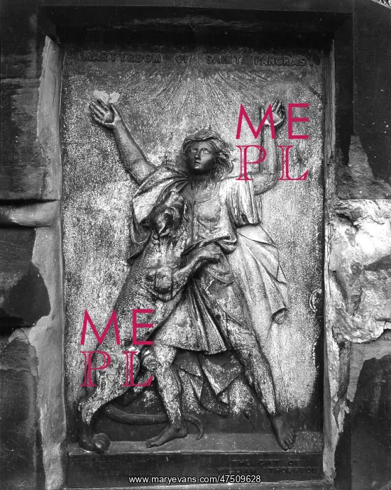 : Martyrdom of St Pancras, Bridge Plaque : Martyrdom of St Pancras, Bridge Plaque