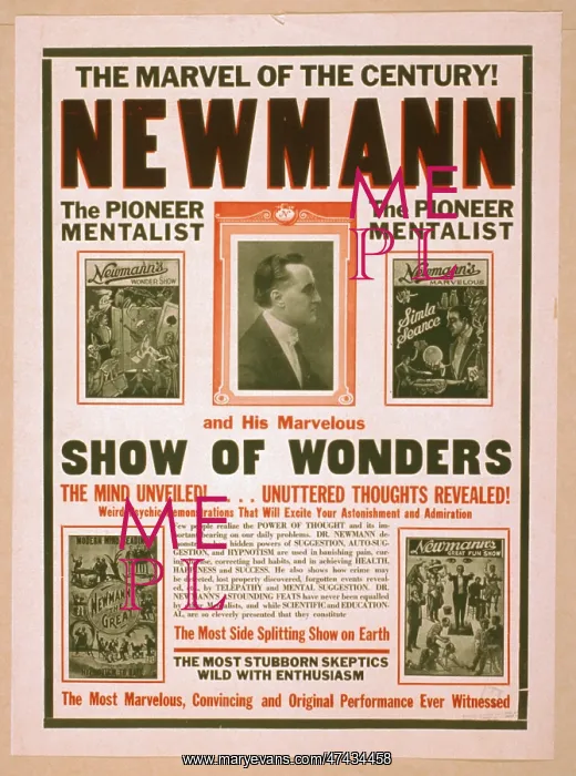 : The marvel of the century! Newmann and his marvelous show of : The marvel of the century! Newmann and his marvelous show of