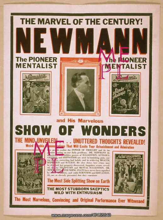 : The marvel of the century! Newmann and his marvelous show of : The marvel of the century! Newmann and his marvelous show of