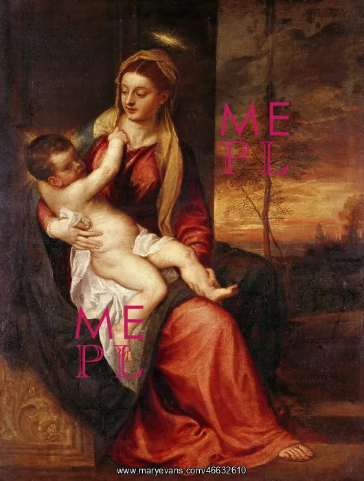 : Mary with the Christ Child, by Titian : Mary with the Christ Child, by Titian