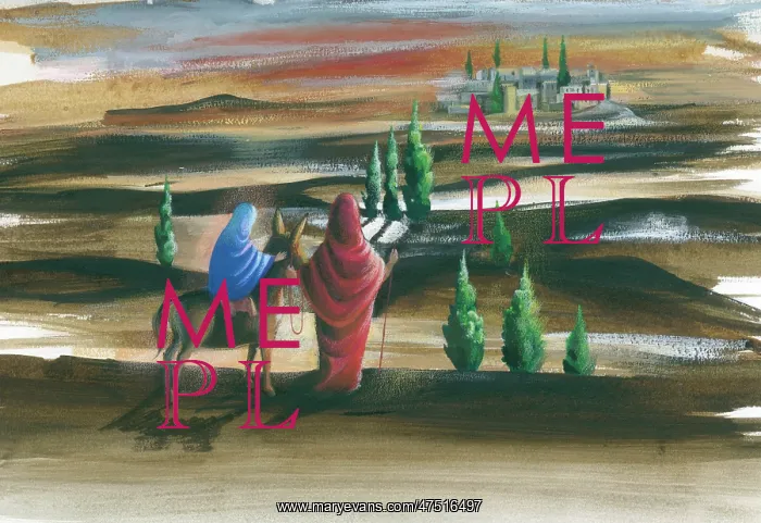 : Mary on a donkey led by Joseph : Mary on a donkey led by Joseph