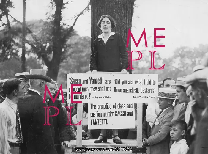 : Mary Donovan protests against the execution of Sacco and Van : Mary Donovan protests against the execution of Sacco and Van