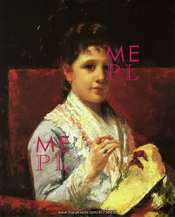  : Mary Ellison Embroidering, by Cassatt