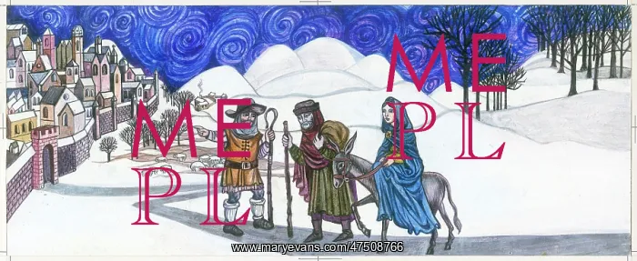 : Mary and Joseph arriving at Bethlehem : Mary and Joseph arriving at Bethlehem