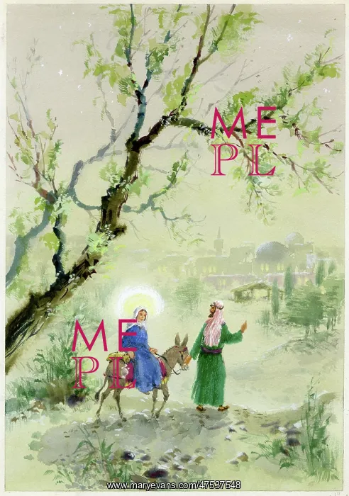 : Mary and Joseph arriving at Bethlehem : Mary and Joseph arriving at Bethlehem
