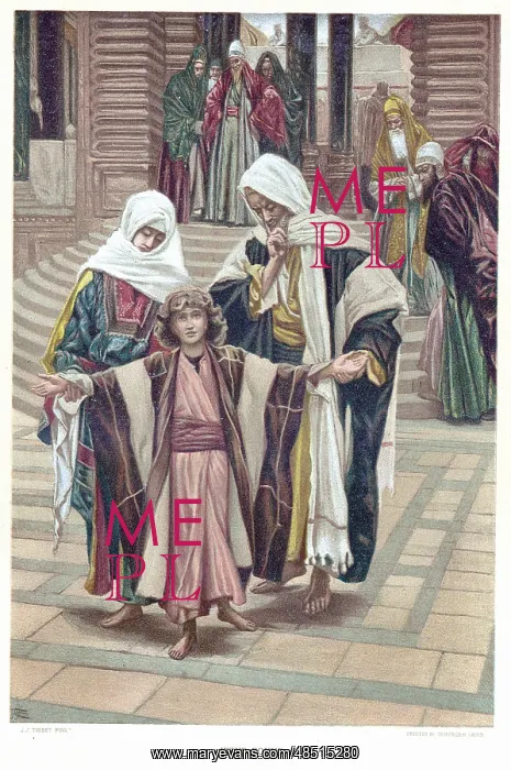 : Mary and Joseph finding the young Jesus in the : Mary and Joseph finding the young Jesus in the