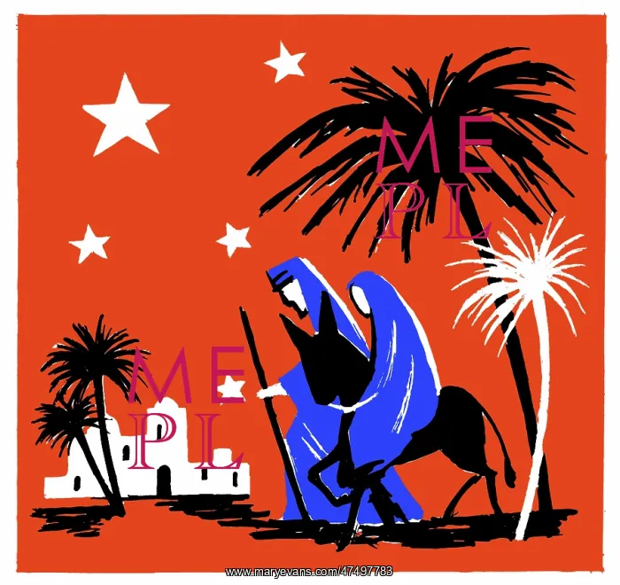 : Mary and Joseph journeying to Bethlehem : Mary and Joseph journeying to Bethlehem