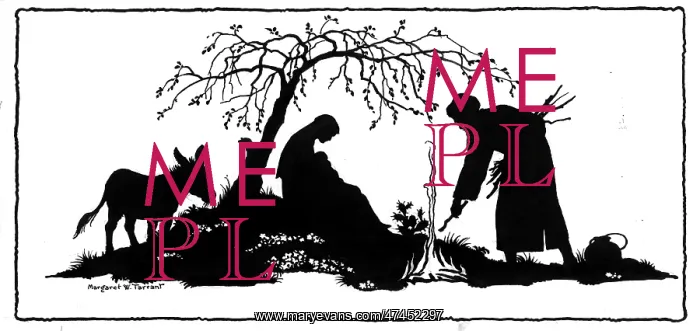 : Mary and Joseph rest during their flight to Egypt : Mary and Joseph rest during their flight to Egypt