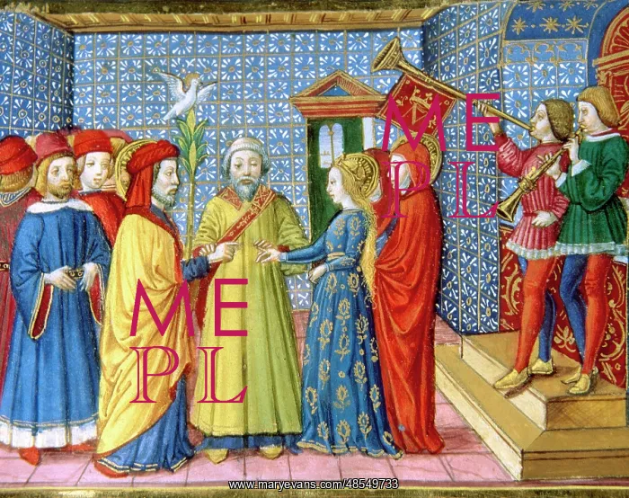 : Mary and Joseph's Wedding. Codex of Predis (1476). Italy : Mary and Joseph's Wedding. Codex of Predis (1476). Italy