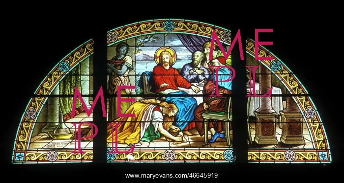 : Mary of Magdala anoiting Jesus the feet : Mary of Magdala anoiting Jesus the feet