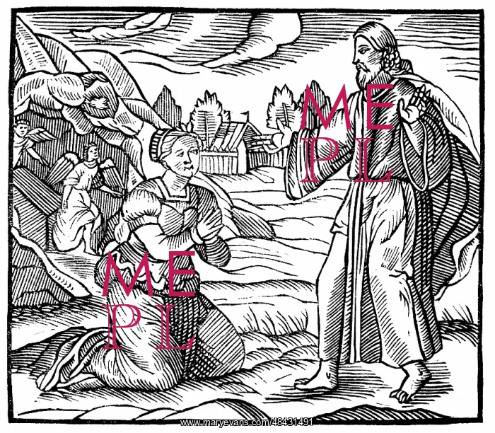 : Mary Magdalene seeing the apparition of the risen : Mary Magdalene seeing the apparition of the risen