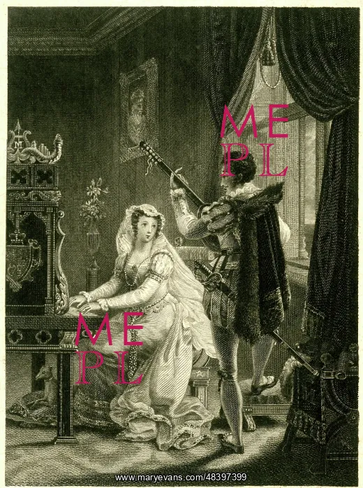 : Mary Queen of Scots and Chatelar (or Rizzio) : Mary Queen of Scots and Chatelar (or Rizzio)