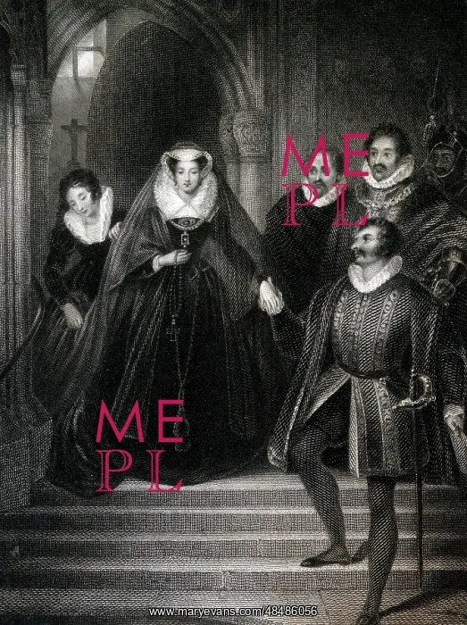 : Mary Queen of Scots - going forth to her execution : Mary Queen of Scots - going forth to her execution