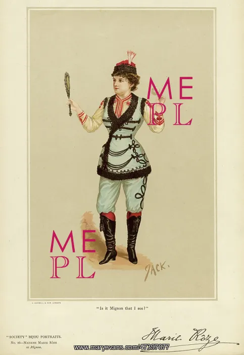  : MARY ROZE singer and actress as Mignon