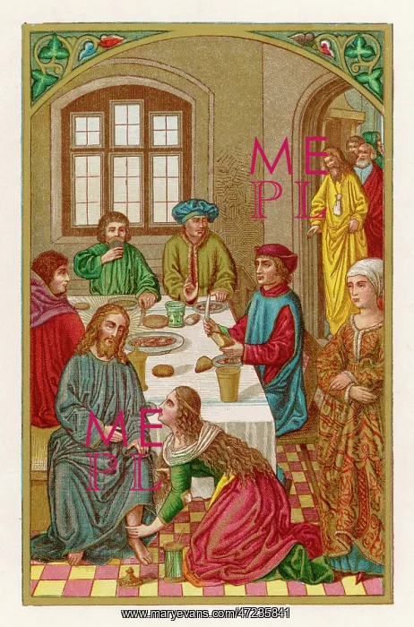 : MARY WASHES HIS FEET : MARY WASHES HIS FEET