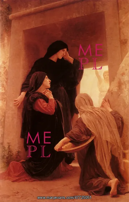 : The Three Marys at the Tomb, by Bouguereau : The Three Marys at the Tomb, by Bouguereau