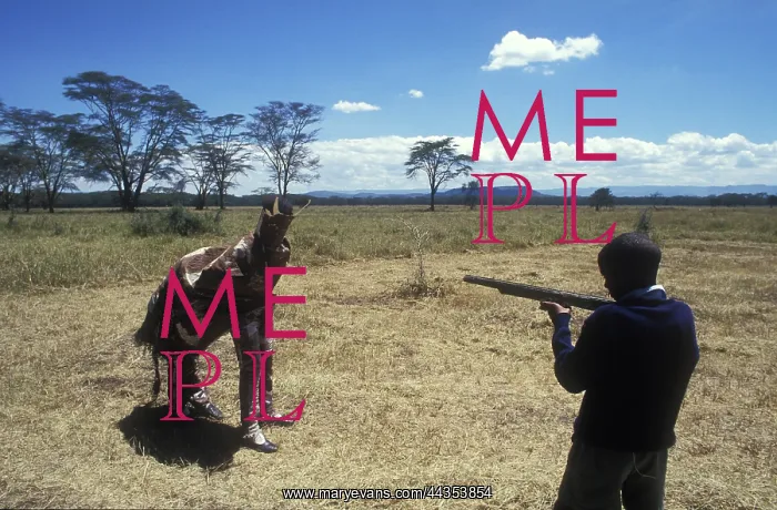 : Masai children perform a poaching play for the delegates : Masai children perform a poaching play for the delegates