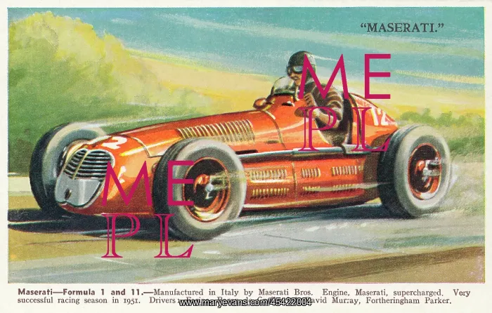  : Maserati. 1950s Formula 1 racing car