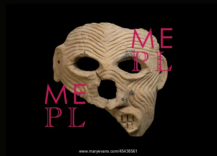 : Mask, Archaeological Museum of Sparta, Sparta, Laconia : Mask, Archaeological Museum of Sparta, Sparta, Laconia