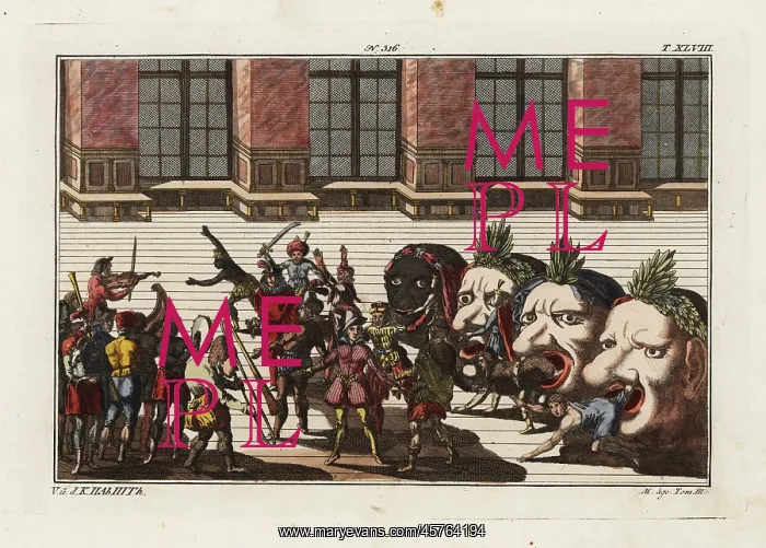 : Twenty masked musicians and dancers emerge : Twenty masked musicians and dancers emerge