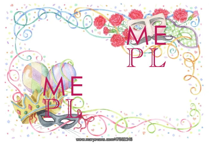 : Masks, streamers, balloons, carnations etc : Masks, streamers, balloons, carnations etc